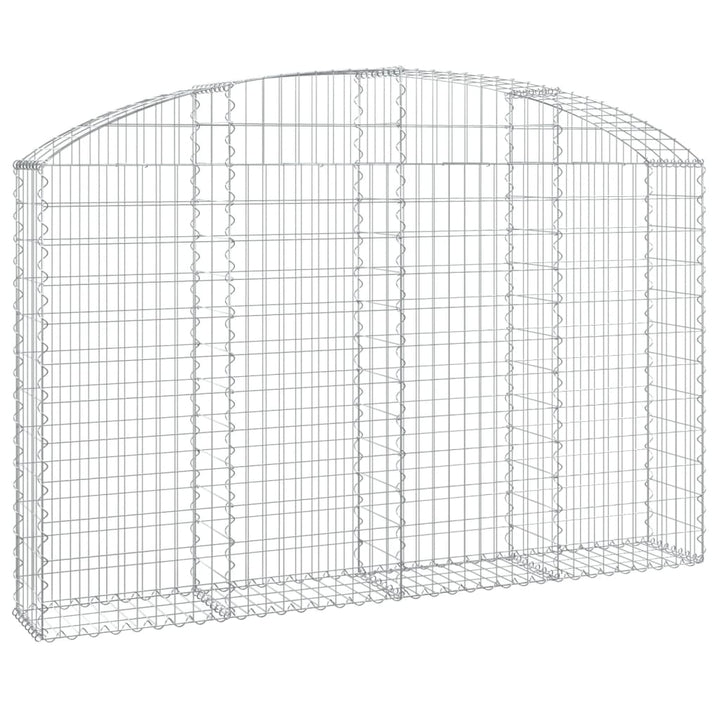buet gabionkurv 200x30x120/140 cm galvaniseret jern