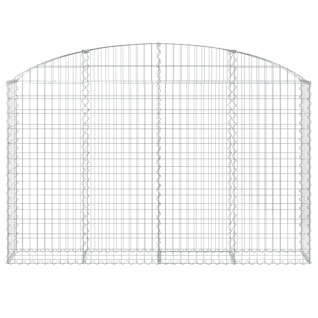 buet gabionkurv 200x30x120/140 cm galvaniseret jern