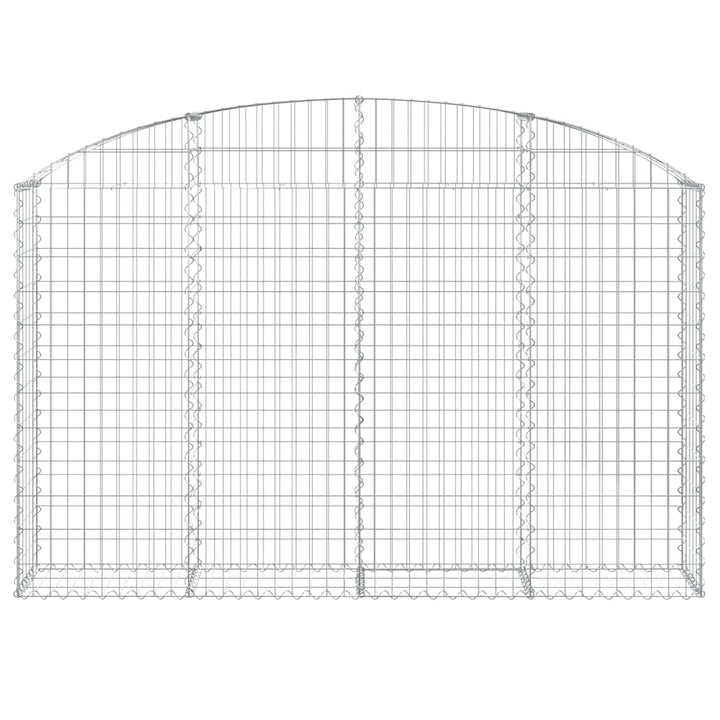 buet gabionkurv 200x30x120/140 cm galvaniseret jern