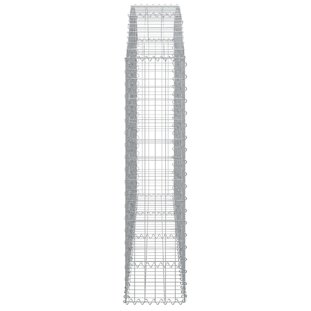 buet gabionkurv 200x30x120/140 cm galvaniseret jern