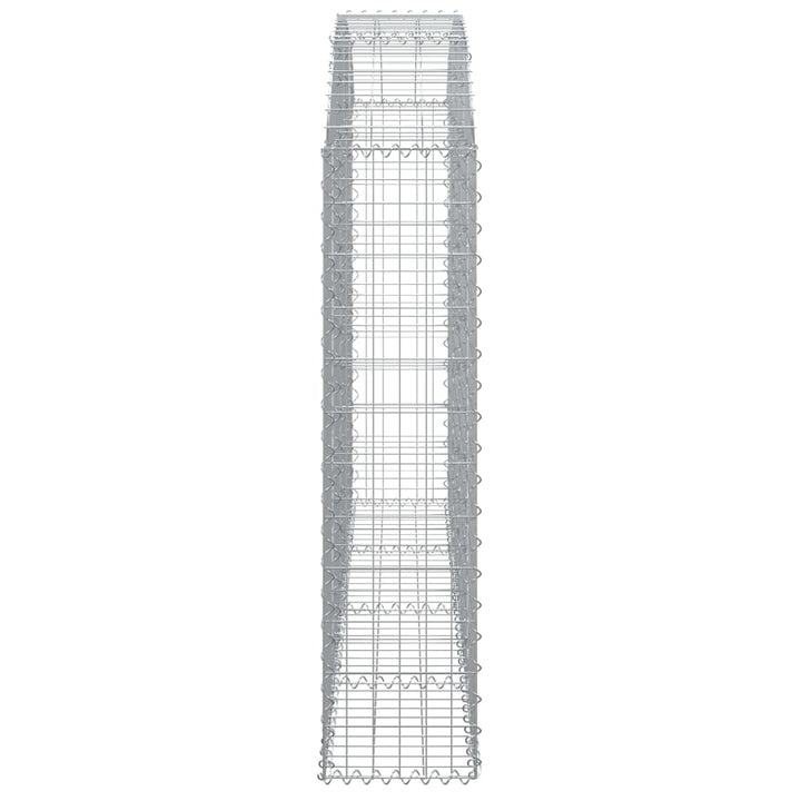 buet gabionkurv 200x30x120/140 cm galvaniseret jern