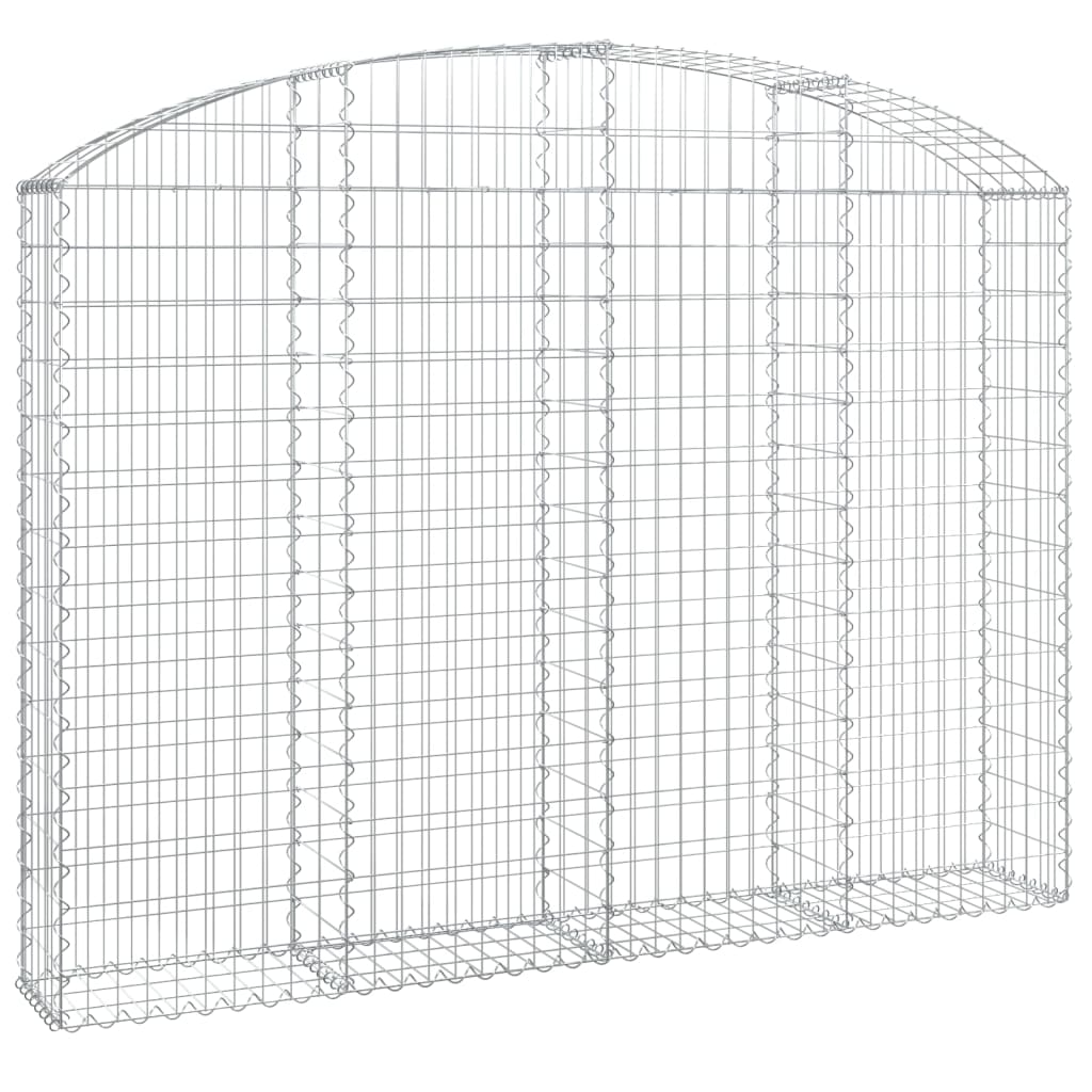 buet gabionkurv 200x30x140/160 cm galvaniseret jern