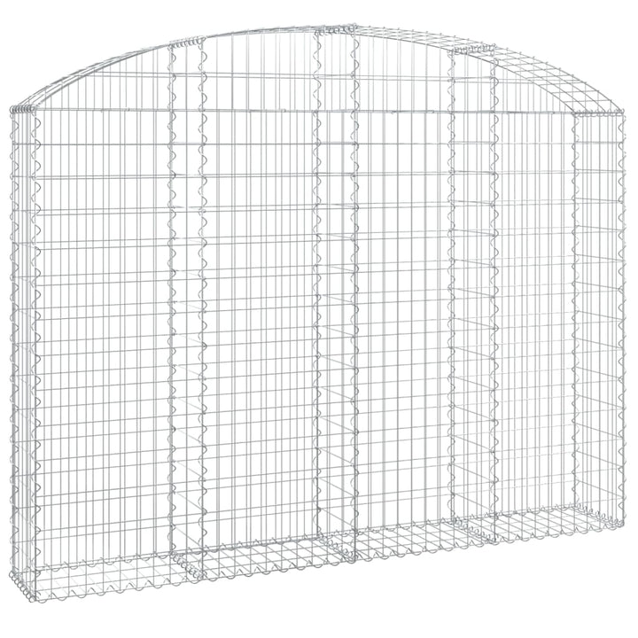 buet gabionkurv 200x30x140/160 cm galvaniseret jern