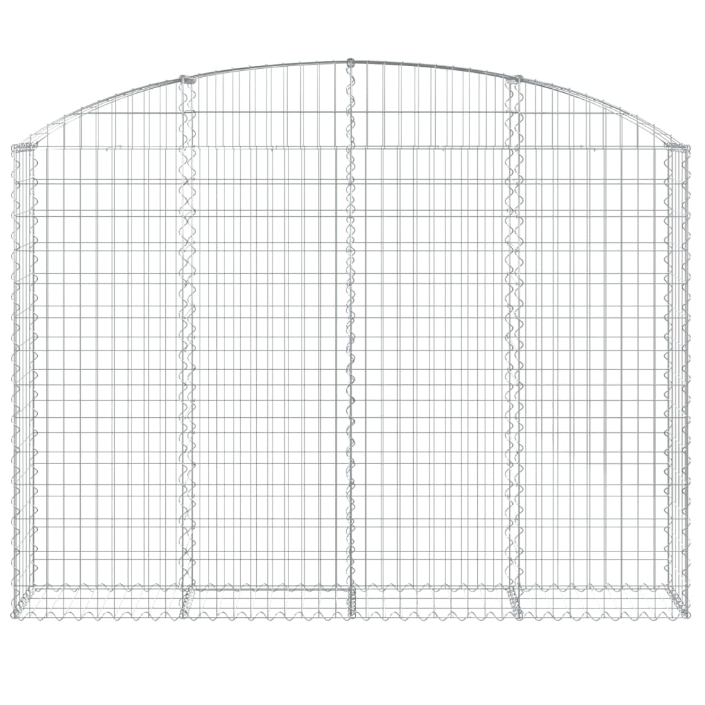 buet gabionkurv 200x30x140/160 cm galvaniseret jern