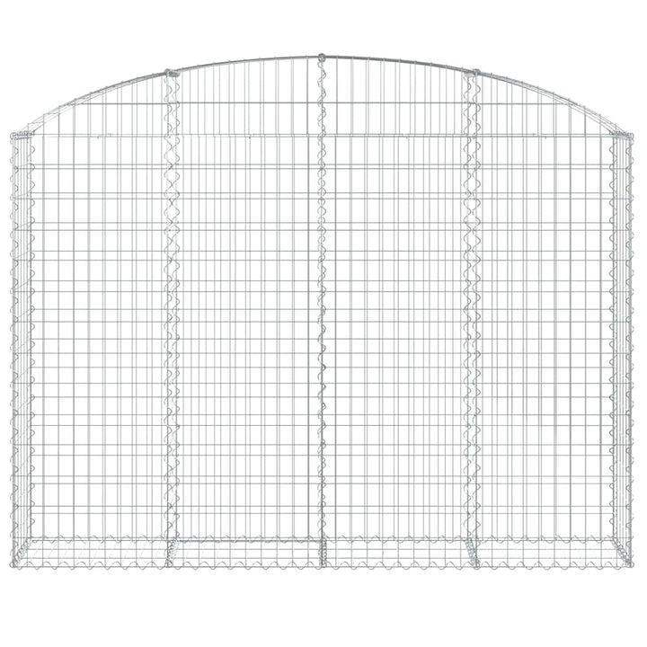 buet gabionkurv 200x30x140/160 cm galvaniseret jern
