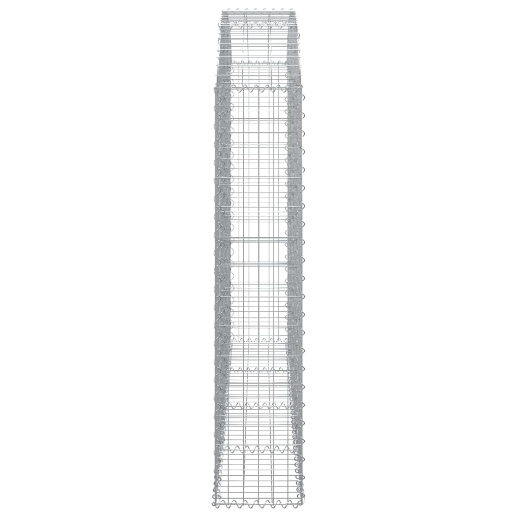 buet gabionkurv 200x30x140/160 cm galvaniseret jern