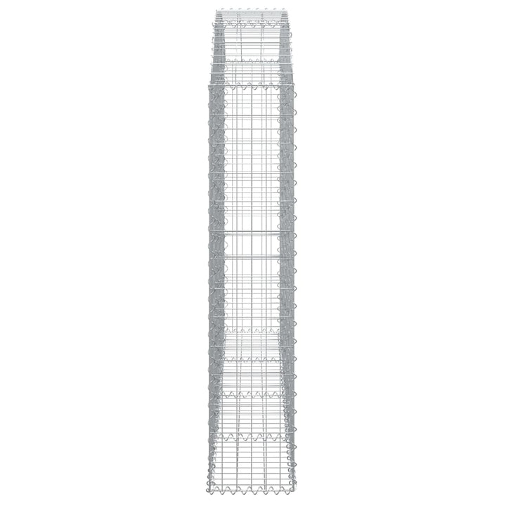 buet gabionkurv 200x30x140/160 cm galvaniseret jern