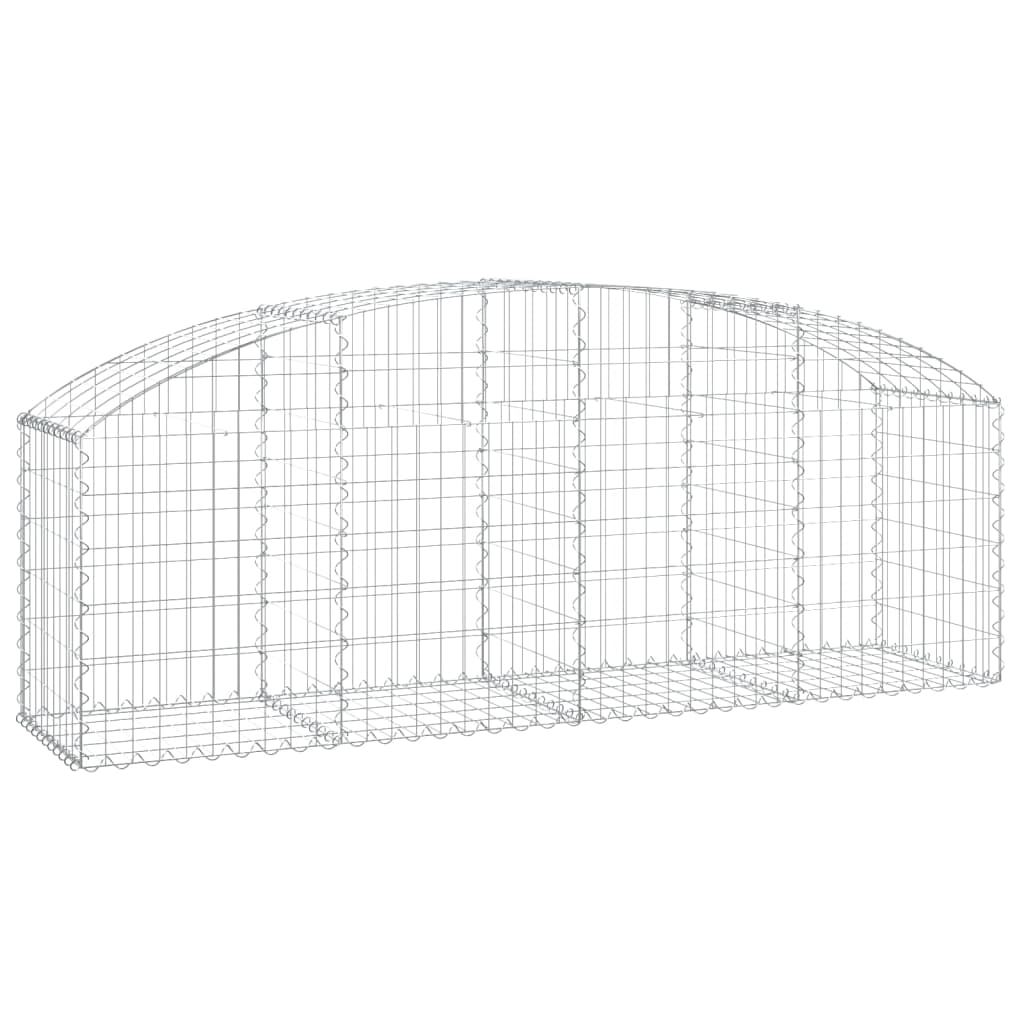 buet gabionkurv 200x50x60/80 cm galvaniseret jern