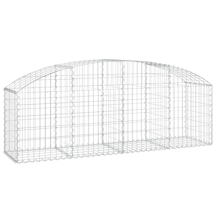 buet gabionkurv 200x50x60/80 cm galvaniseret jern
