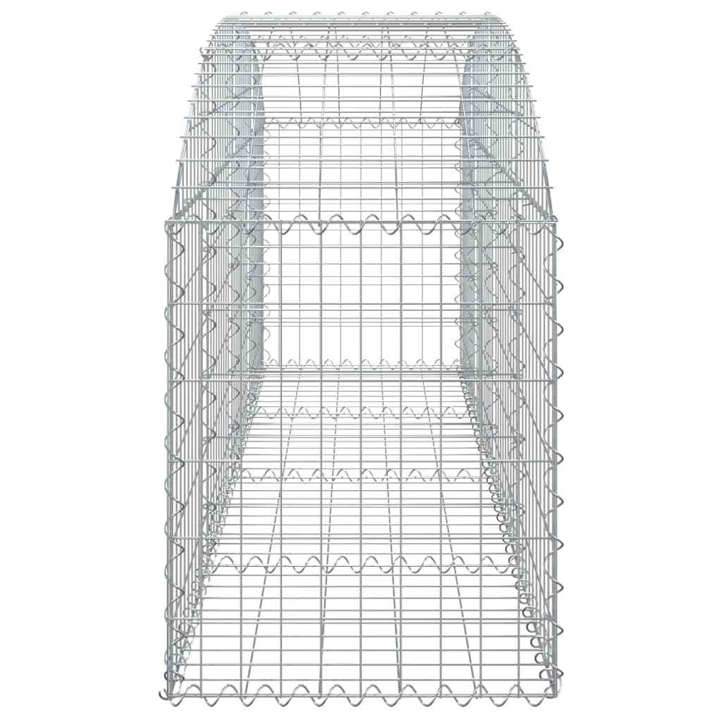 buet gabionkurv 200x50x60/80 cm galvaniseret jern