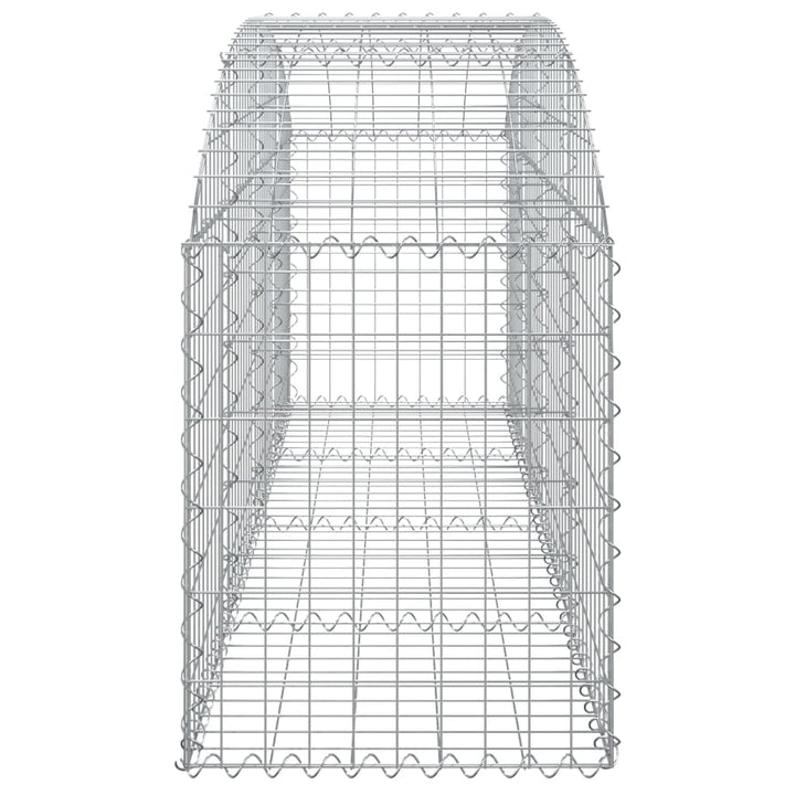 buet gabionkurv 200x50x60/80 cm galvaniseret jern
