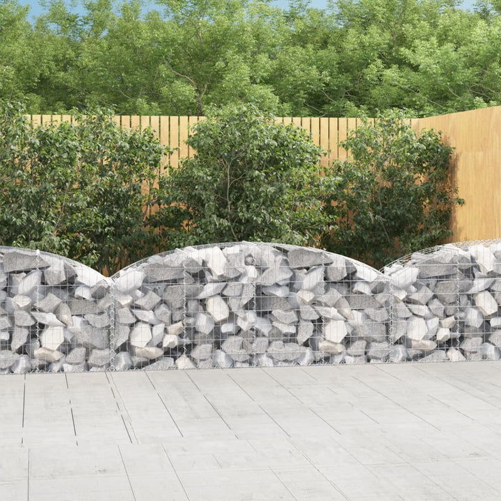 buet gabionkurv 200x50x60/80 cm galvaniseret jern