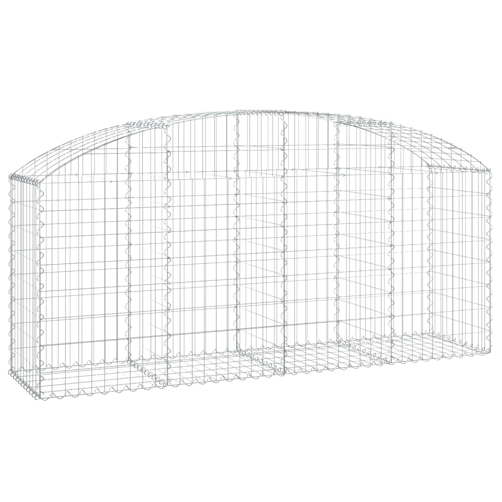 buet gabionkurv 200x50x80/100 cm galvaniseret jern
