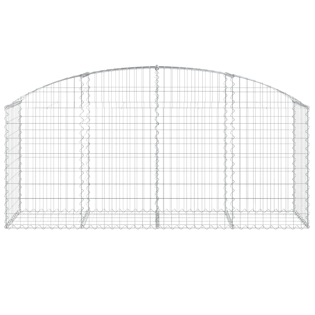 buet gabionkurv 200x50x80/100 cm galvaniseret jern