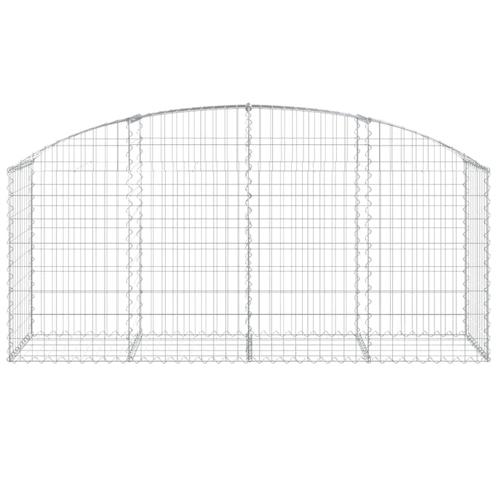 buet gabionkurv 200x50x80/100 cm galvaniseret jern