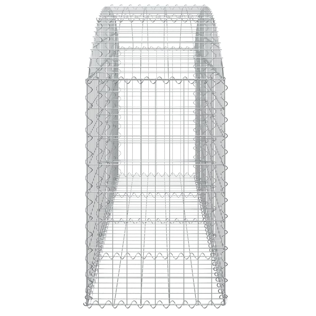 buet gabionkurv 200x50x80/100 cm galvaniseret jern