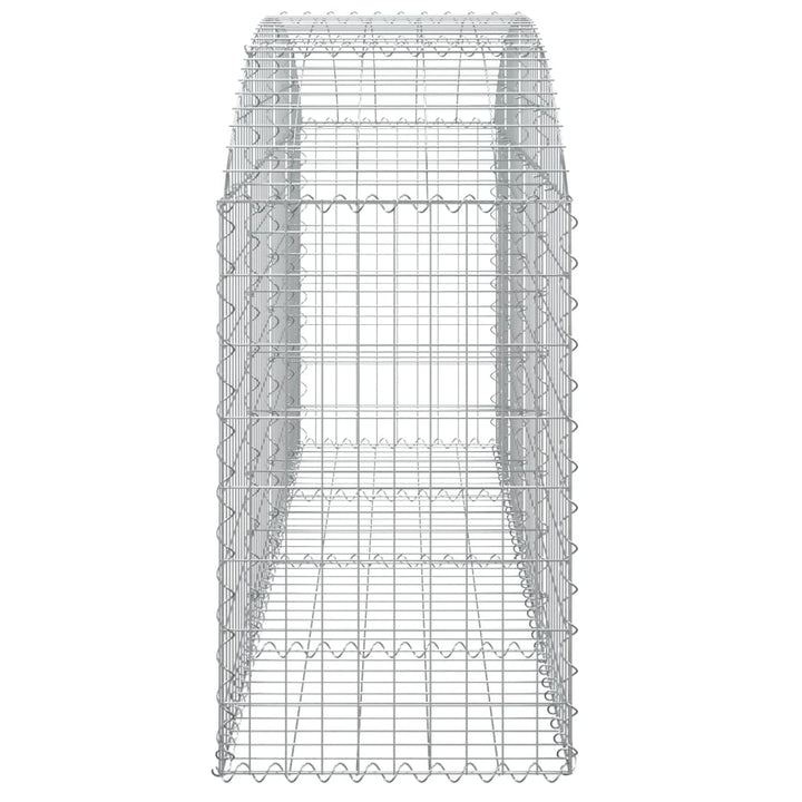buet gabionkurv 200x50x80/100 cm galvaniseret jern