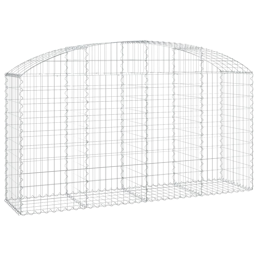 buet gabionkurv 200x50x100/120 cm galvaniseret jern