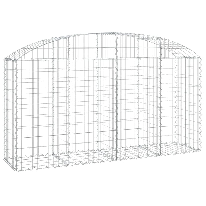 buet gabionkurv 200x50x100/120 cm galvaniseret jern