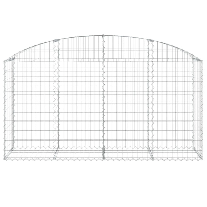 buet gabionkurv 200x50x100/120 cm galvaniseret jern