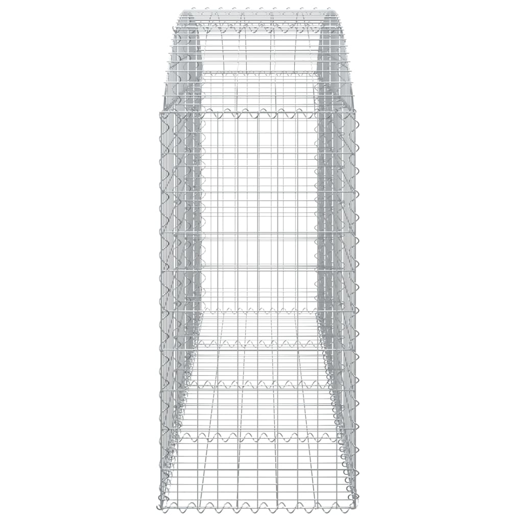 buet gabionkurv 200x50x100/120 cm galvaniseret jern