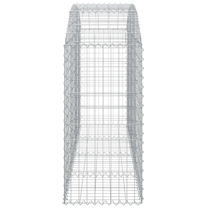 buet gabionkurv 200x50x100/120 cm galvaniseret jern