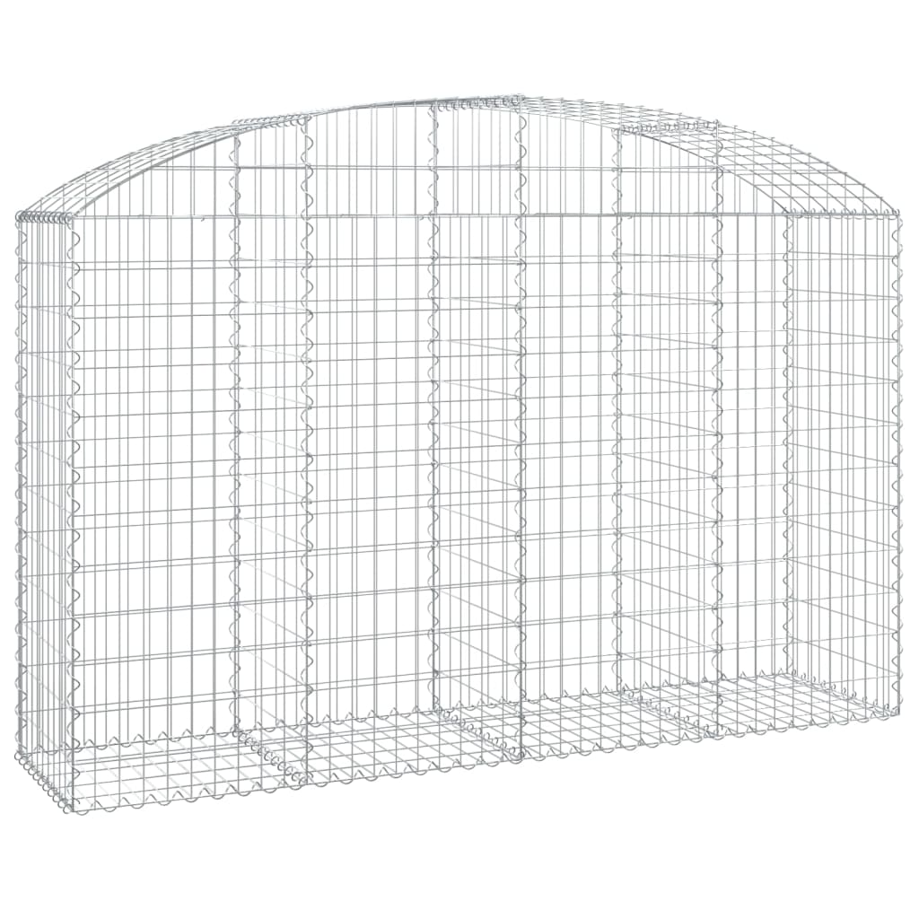 buet gabionkurv 200x50x120/140 cm galvaniseret jern