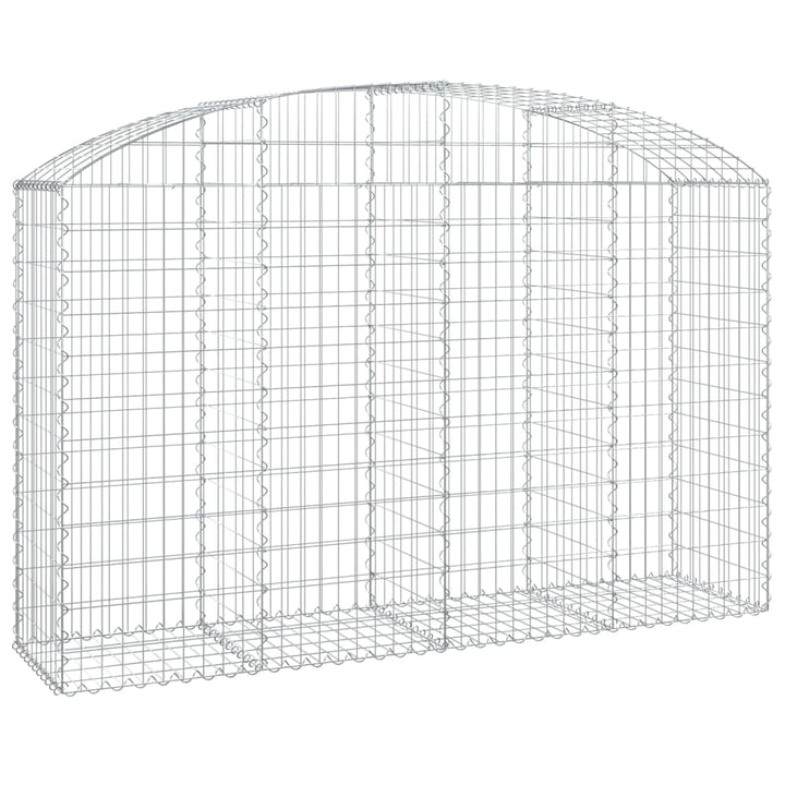 buet gabionkurv 200x50x120/140 cm galvaniseret jern