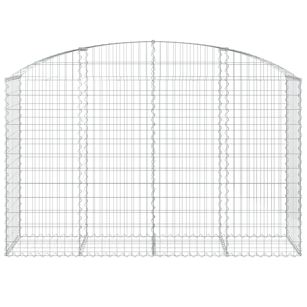buet gabionkurv 200x50x120/140 cm galvaniseret jern