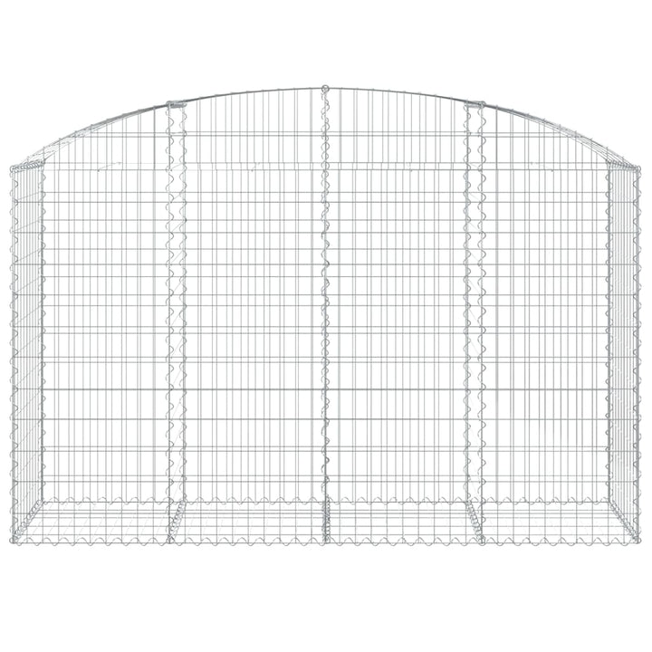 buet gabionkurv 200x50x120/140 cm galvaniseret jern