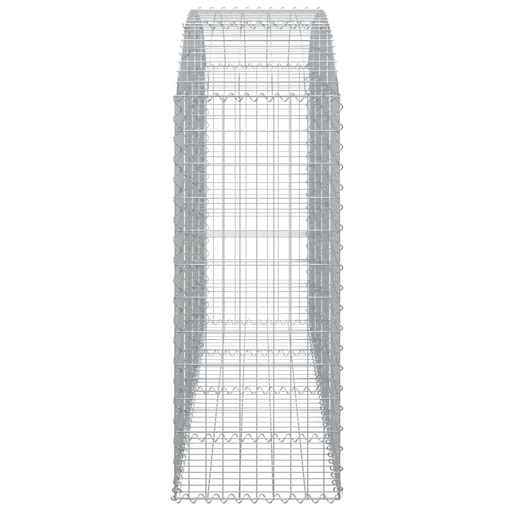 buet gabionkurv 200x50x120/140 cm galvaniseret jern