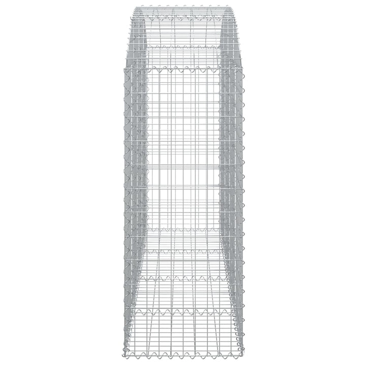 buet gabionkurv 200x50x120/140 cm galvaniseret jern