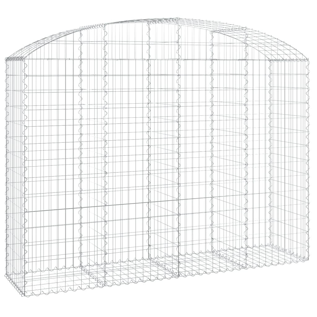 buet gabionkurv 200x50x140/160 cm galvaniseret jern