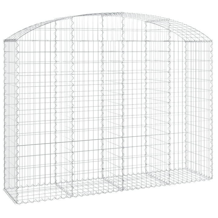 buet gabionkurv 200x50x140/160 cm galvaniseret jern