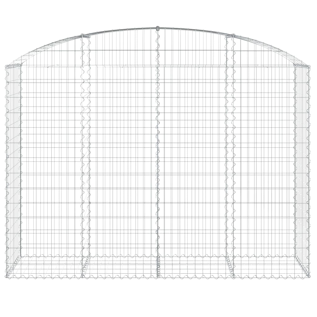 buet gabionkurv 200x50x140/160 cm galvaniseret jern