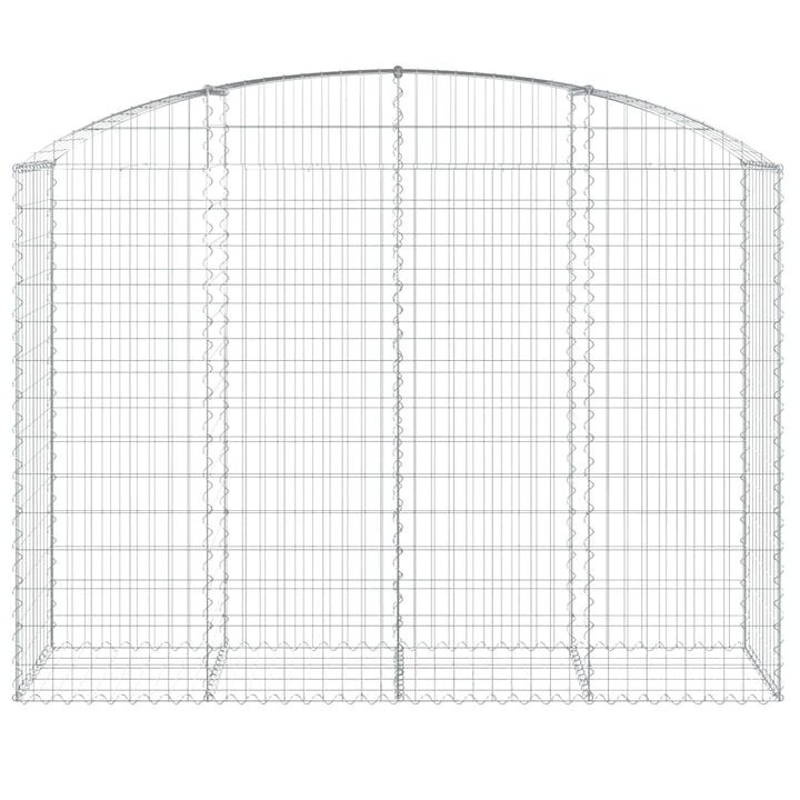 buet gabionkurv 200x50x140/160 cm galvaniseret jern