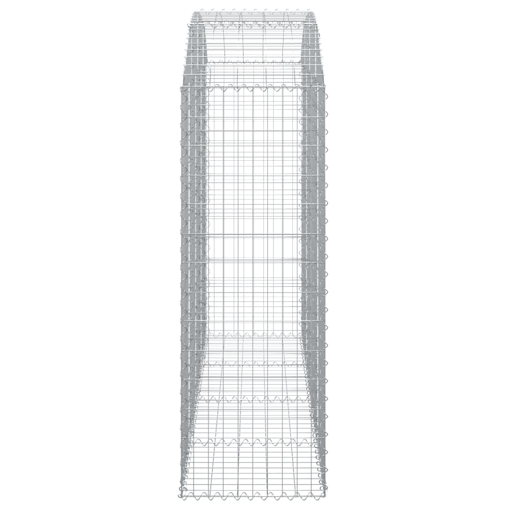 buet gabionkurv 200x50x140/160 cm galvaniseret jern