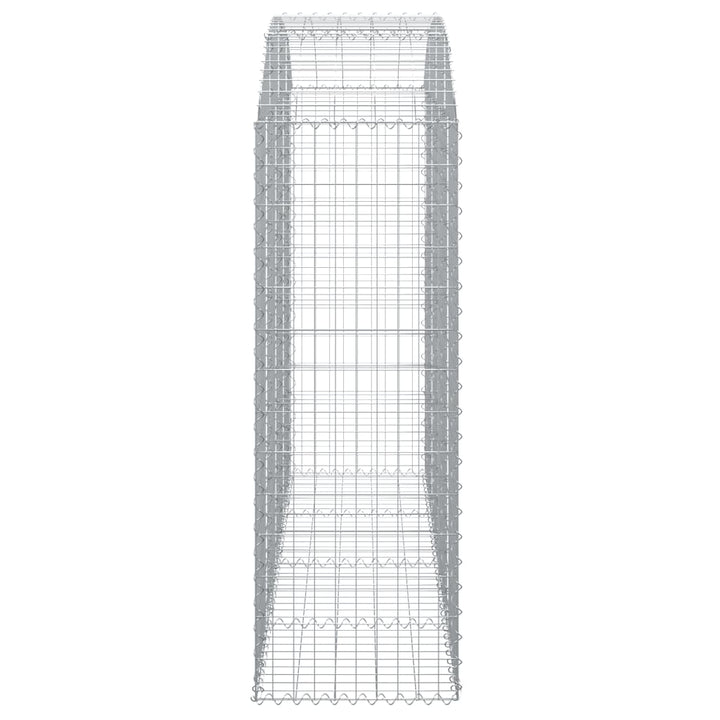 buet gabionkurv 200x50x140/160 cm galvaniseret jern