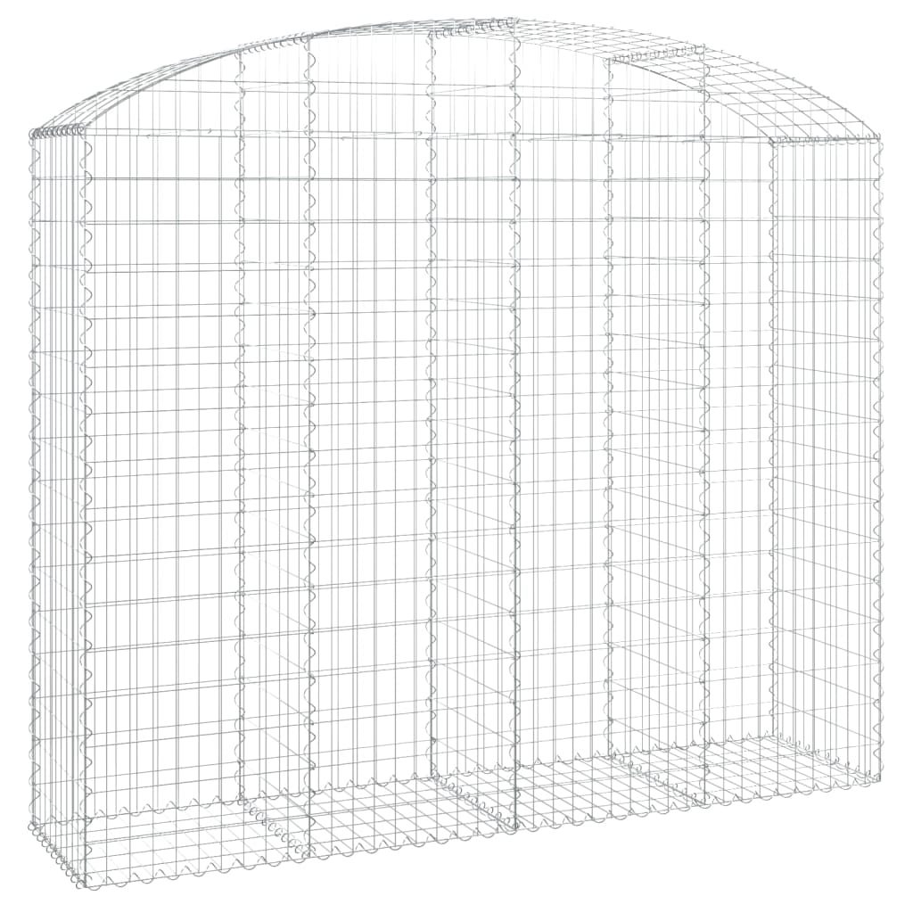 buet gabionkurv 200x50x160/180 cm galvaniseret jern