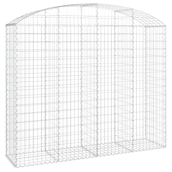 buet gabionkurv 200x50x160/180 cm galvaniseret jern