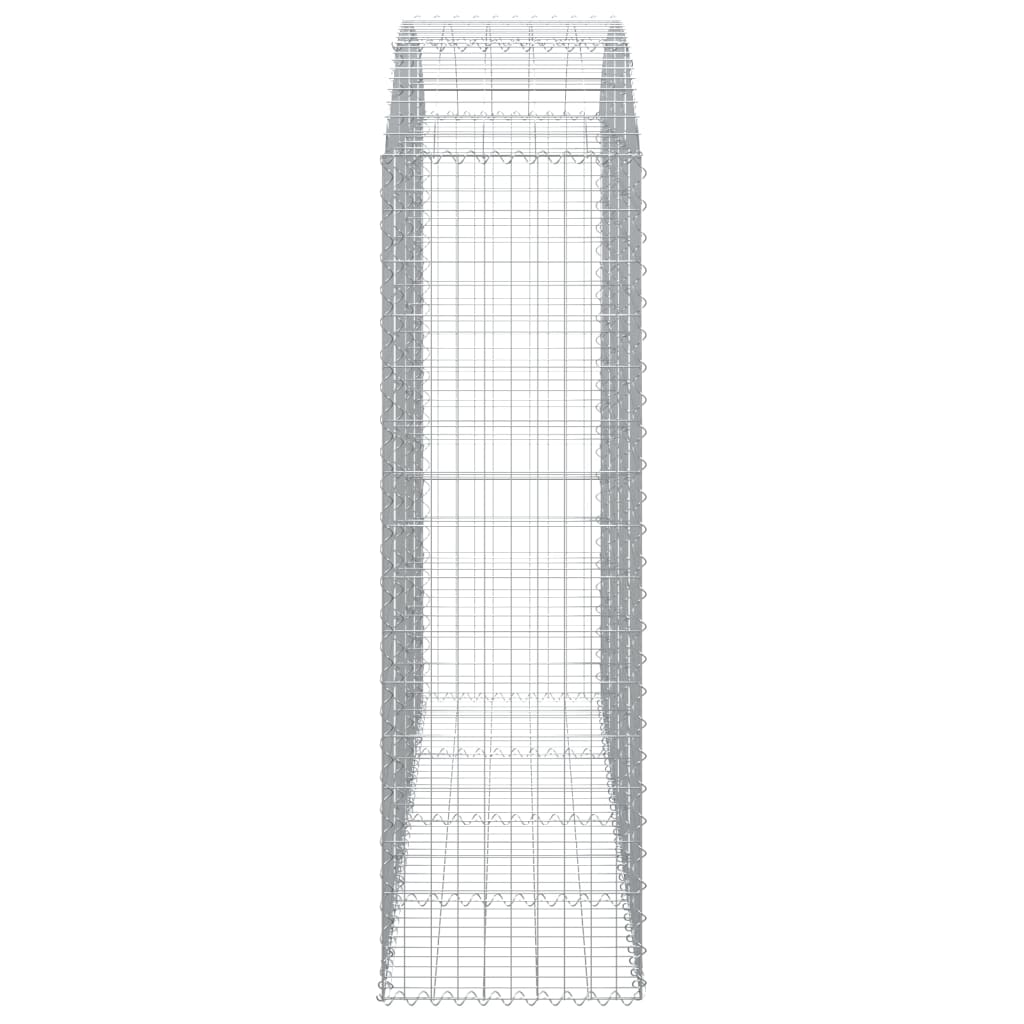 buet gabionkurv 200x50x160/180 cm galvaniseret jern