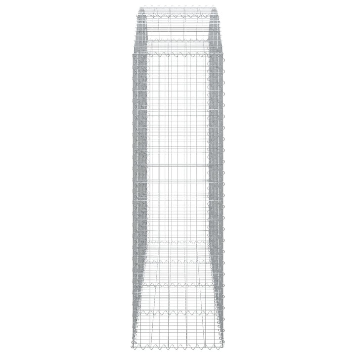 buet gabionkurv 200x50x160/180 cm galvaniseret jern
