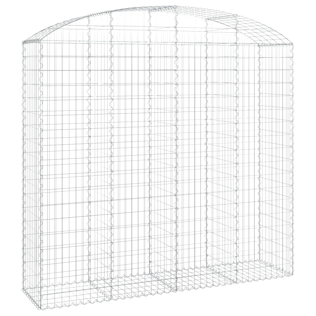 buet gabionkurv 200x50x180/200 cm galvaniseret jern