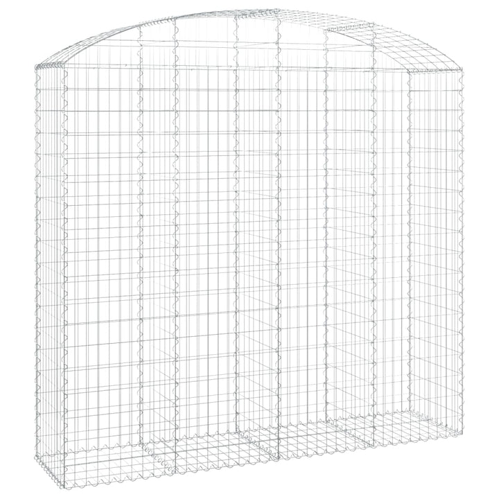 buet gabionkurv 200x50x180/200 cm galvaniseret jern