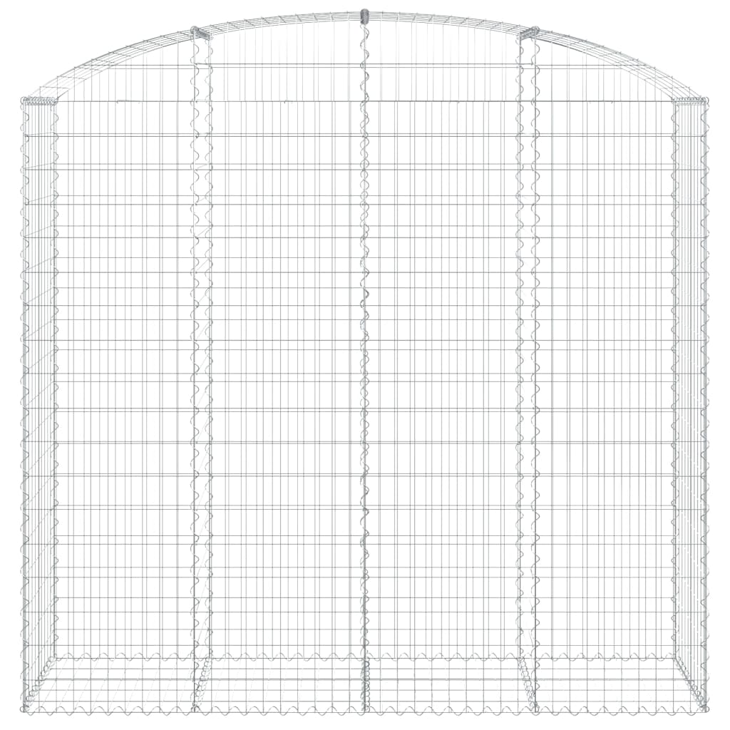 buet gabionkurv 200x50x180/200 cm galvaniseret jern