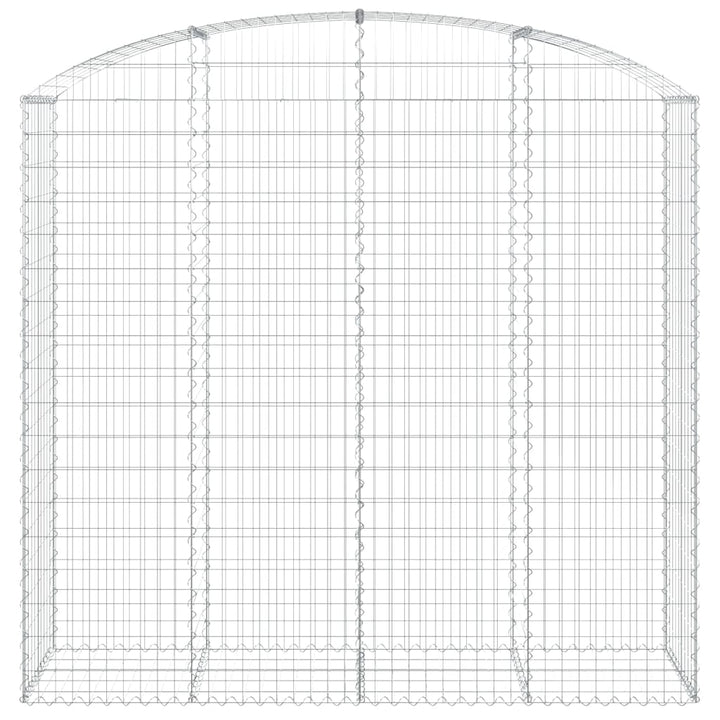 buet gabionkurv 200x50x180/200 cm galvaniseret jern