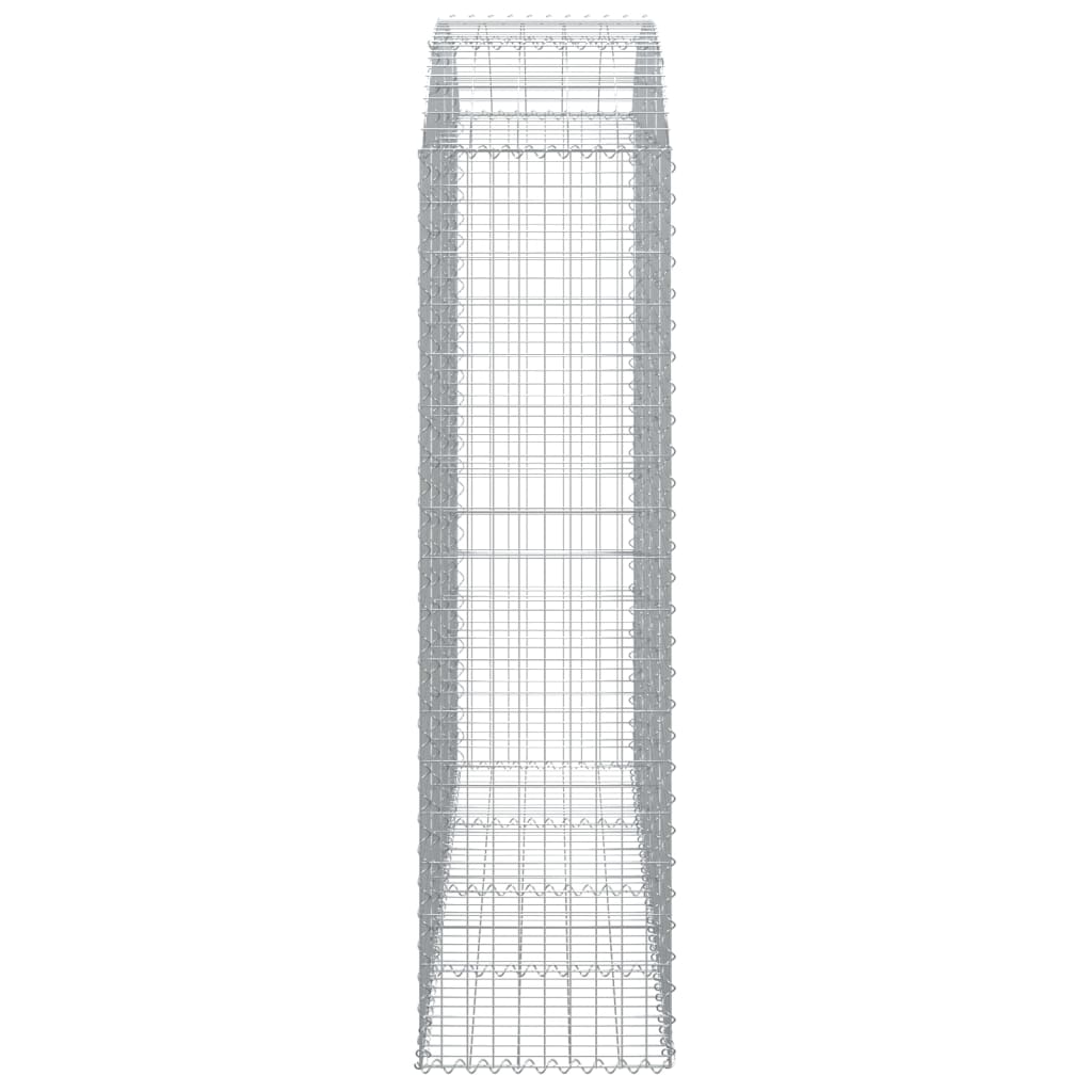 buet gabionkurv 200x50x180/200 cm galvaniseret jern