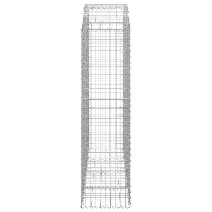 buet gabionkurv 200x50x180/200 cm galvaniseret jern