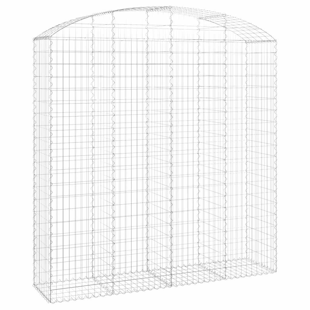 buet gabionkurv 200x50x200/220 cm galvaniseret jern
