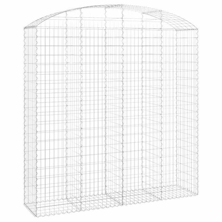 buet gabionkurv 200x50x200/220 cm galvaniseret jern